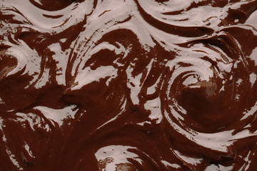 Delicious melted chocolate, closeup