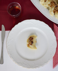 Perfect dumpling on Christmas table