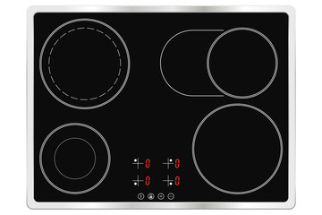 Electric ceramic oven. Cooktop