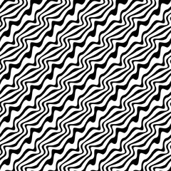 Abstract geometric black and white graphic design print weave pattern