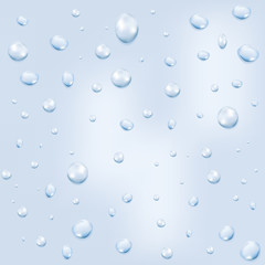Water drops on glass. Water background