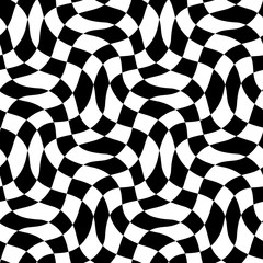 Abstract geometric black and white graphic design print pattern