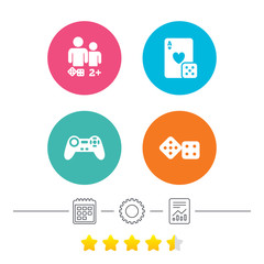 Gamer icons. Board games players.