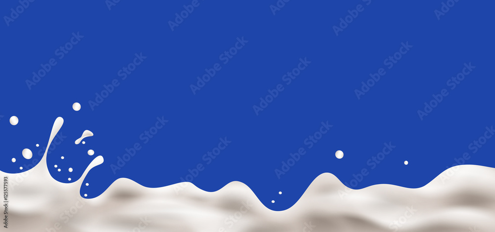 Wall mural Cream Yogurt wave background