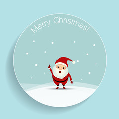 Christmas Greeting Card with Christmas Santa Claus. Vector illus