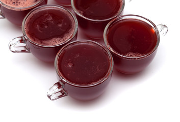 individual strawberry jelly portions