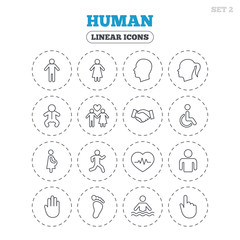 Human icons. Toddler and pregnant woman.