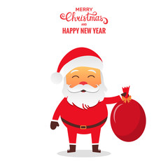 Santa Claus vector illustration . Santa cartoon character