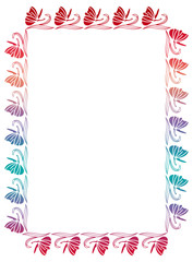 Beautiful raster silhouette frame with gradient filled. 