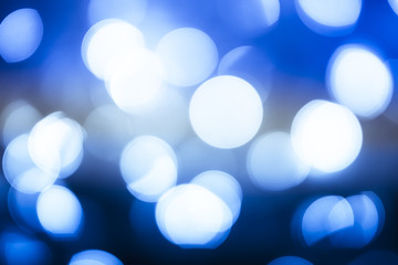 Blue Abstract christmas lights as background