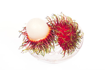 rambutan sweet delicious frui isolated on white background