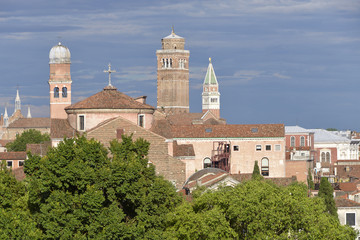 Fototapeta na wymiar Churches of Venice, a famous city in northeastern Italy and the capital of the Veneto region
