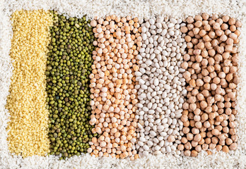 Couscous Peas White bean Mung Chik pea Rise