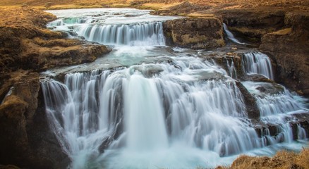 Iceland waterfall Reykjafoss