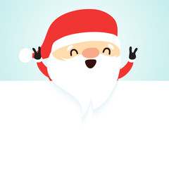Christmas banner with Santa Claus. Christmas Card with Santa Claus - vector template with copy space.