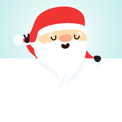 Christmas banner with Santa Claus. Christmas Card with Santa Claus - vector template with copy space.