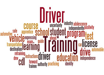 Driver Training, word cloud concept 3