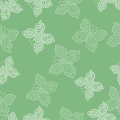 Seamless butterflies pattern. Vector illustration