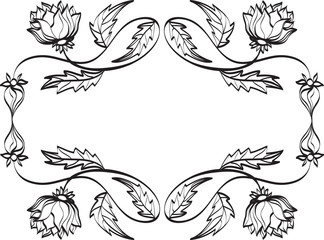 Abstract doodle frame