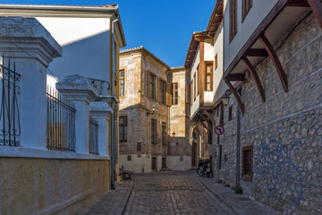 Fototapeta na wymiar Small street in old town of Xanthi, East Macedonia and Thrace, Greece