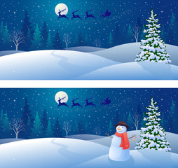 Snow scene backgrounds