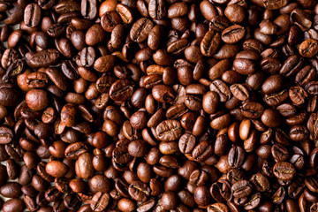 Coffee Beans roasted, can be used as a background