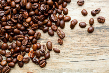 Coffee Beans roasted, can be used as a background