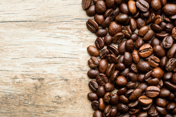 Coffee Beans roasted, can be used as a background