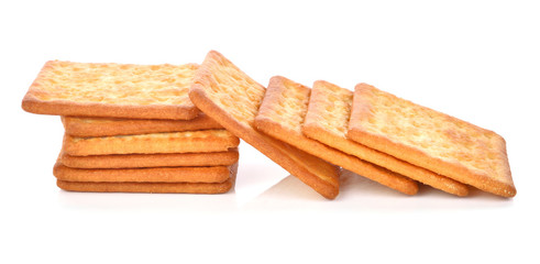 Cracker isolated on over white background