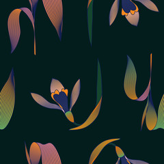 Leaves seamless pattern.