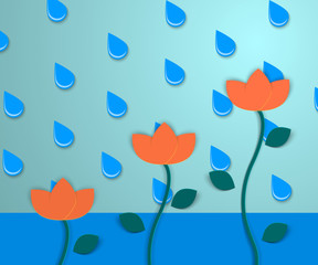 Flowers and the rain 2