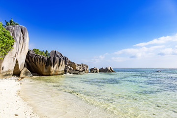 Tropical beach on Seychelles Islands