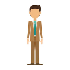man in suit without face and black hair vector illustration