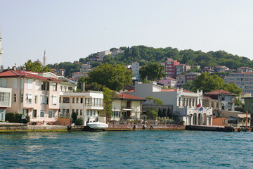 Villas are located on the river