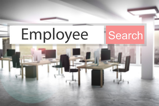 websearch new red search button employee 3D Illustration
