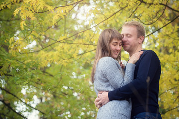 Fototapeta premium Happy couple in love enjoying outdoors