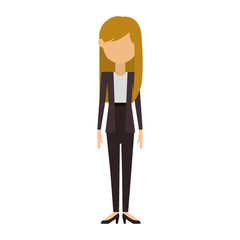 woman in costume with long blonde hair vector illustration