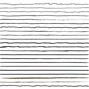 set of horizontal lines drawn with a trembling hand, curves tremolo brush