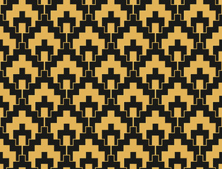 Art Deco seamless vintage wallpaper pattern. Geometric decorativ