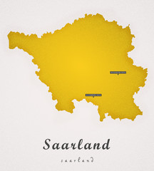 Saarland Germany DE Art Map