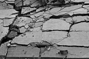 Broken wall background