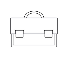 Suitcase silhouette icon. Office travel baggage and luggage theme. Isolated design. Vector illustration