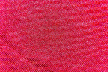 Texture, background of bright red silk fabric corded