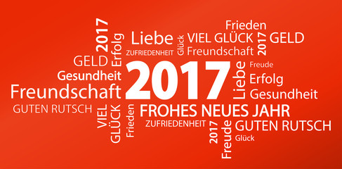 Fototapeta premium word cloud with new year 2017 greetings