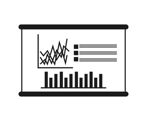 Board icon. Infographic data information business and analiytics theme. Isolated design. Vector illustration