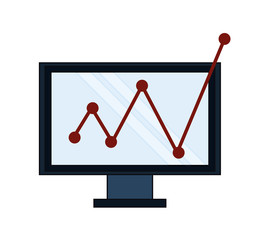 Computer icon. Infographic data information business and analiytics theme. Colorful and isolated design. Vector illustration