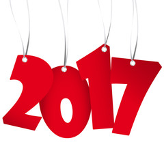 Obraz na płótnie Canvas haging new year 2017 numbers