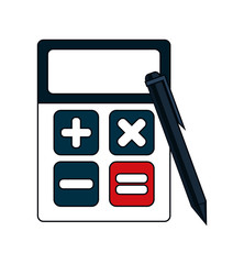 Calculator icon. tool mathematics finance device and electronic theme. Colorful and isolated design. Vector illustration