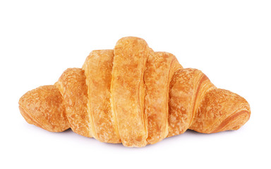 fresh croissant on white background
