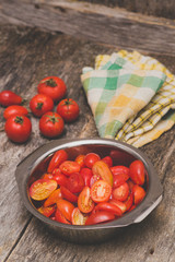 ripe red chopped tomatoes